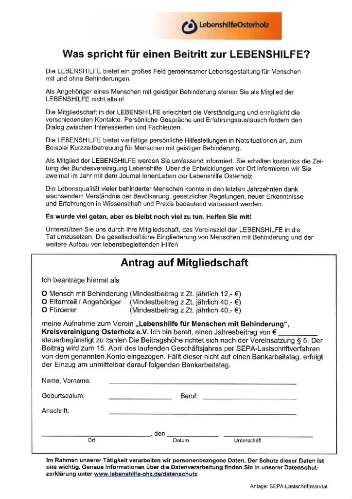 Vorschaubild für Antrag Mitgliedschaft Verein